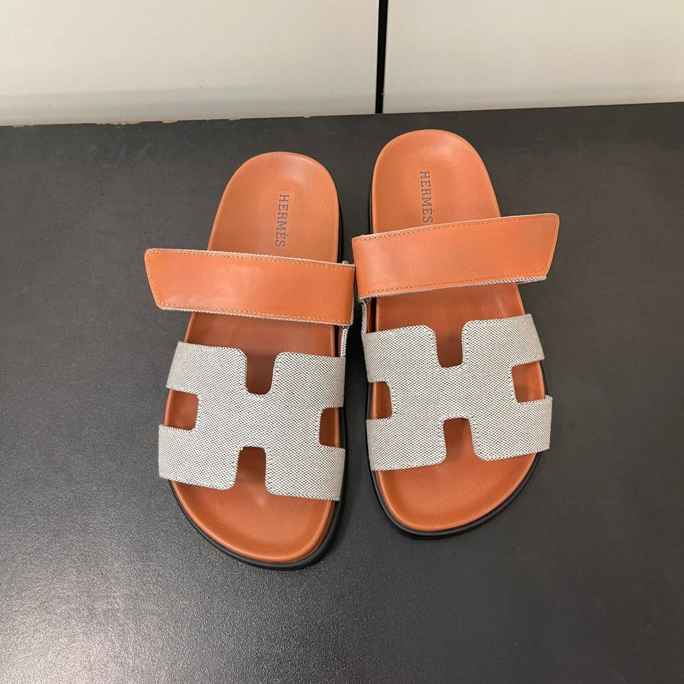 CHYPRE SANDAL ORANGE MIX CREAM CALFSKIN、mysite、Cacoeks