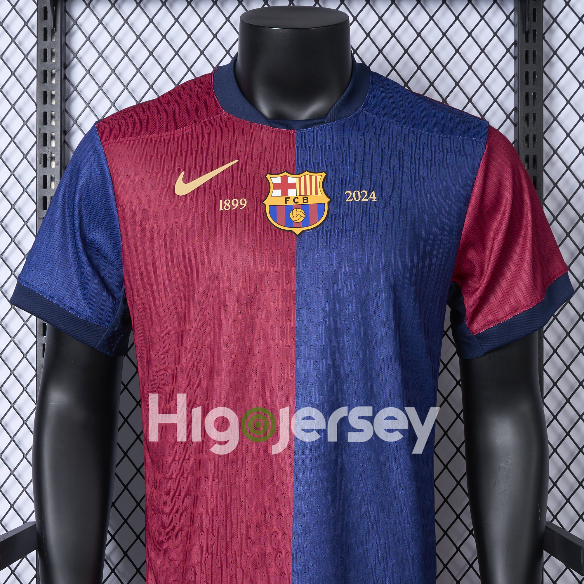 Higojerseys-Barcelona 24-25 Home Unsponsored Anniversary Jersey - Player Version