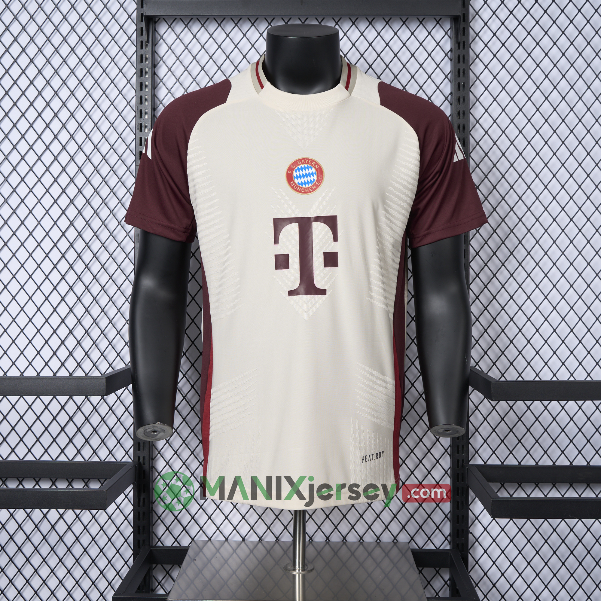 ManixJersey.com | Bayern Munich 24-25 Apricot & Red Training Jersey - Player Version -Customize Name, Number and Patch | Worldwide Shipping