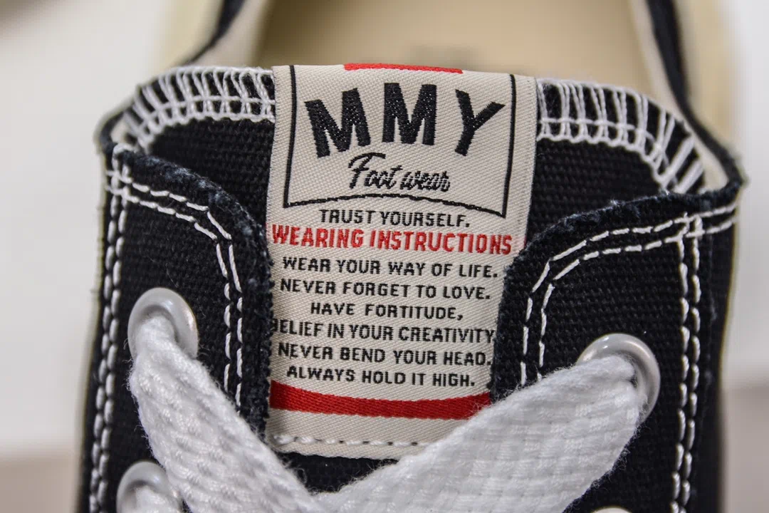 Maison Mihara Yasuhiro Hank VL OG Sole Canvas Low-top Sneaker Black Cream、mysite、Cacoeks