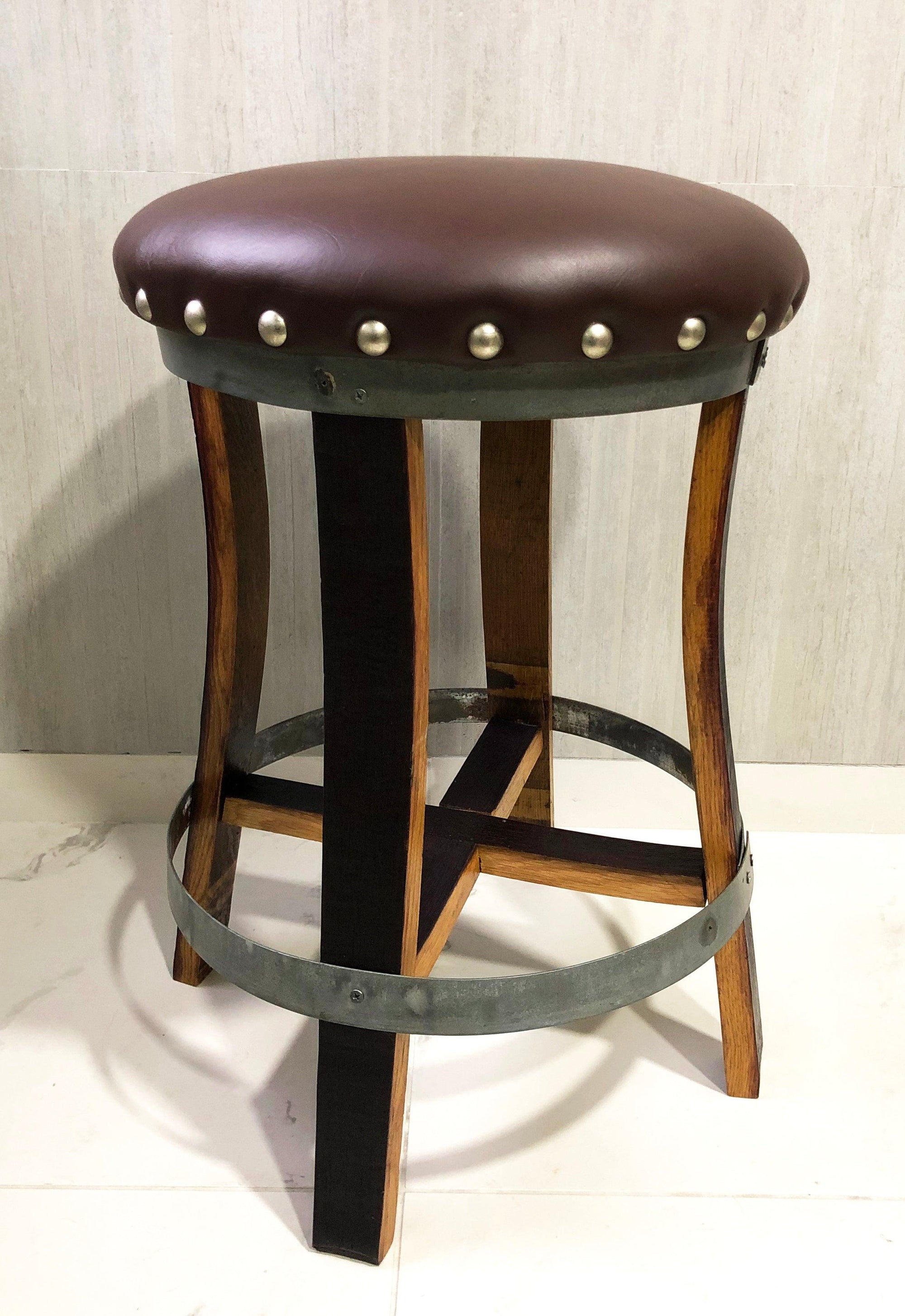 Barrel Stave Bar Stool Brown - Oak Wood Wine Barrels. wine barrel coffee table barrel glass top wine barrel glass top whiskey barrel glass top bourbon barrel glass top barrel coffee table barrel wine rack wine barrel table whiskey barrel whiskey barrel table wine barrel handma
