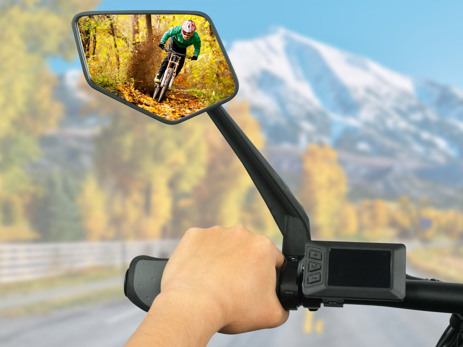 HD Extra Large Wide-view 360° Adjustable EBike Mirrors、mySite、bearsvspackers