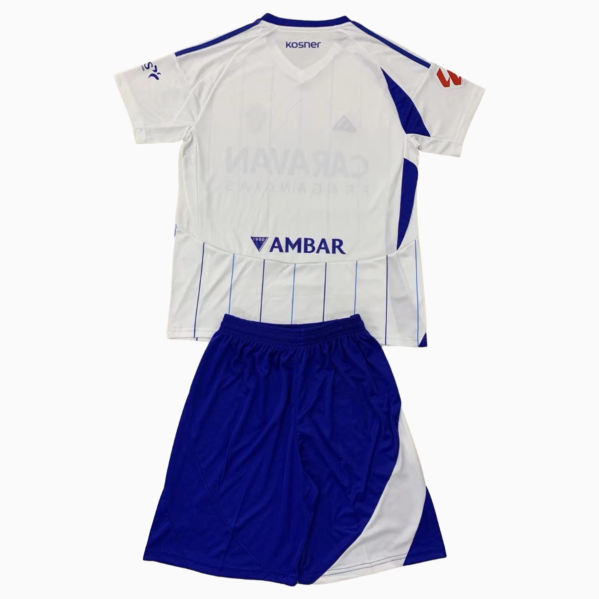 ManixJersey.com | Real Zaragoza 24-25 Home Kids Kit -Customize Name, Number and Patch | Worldwide Shipping