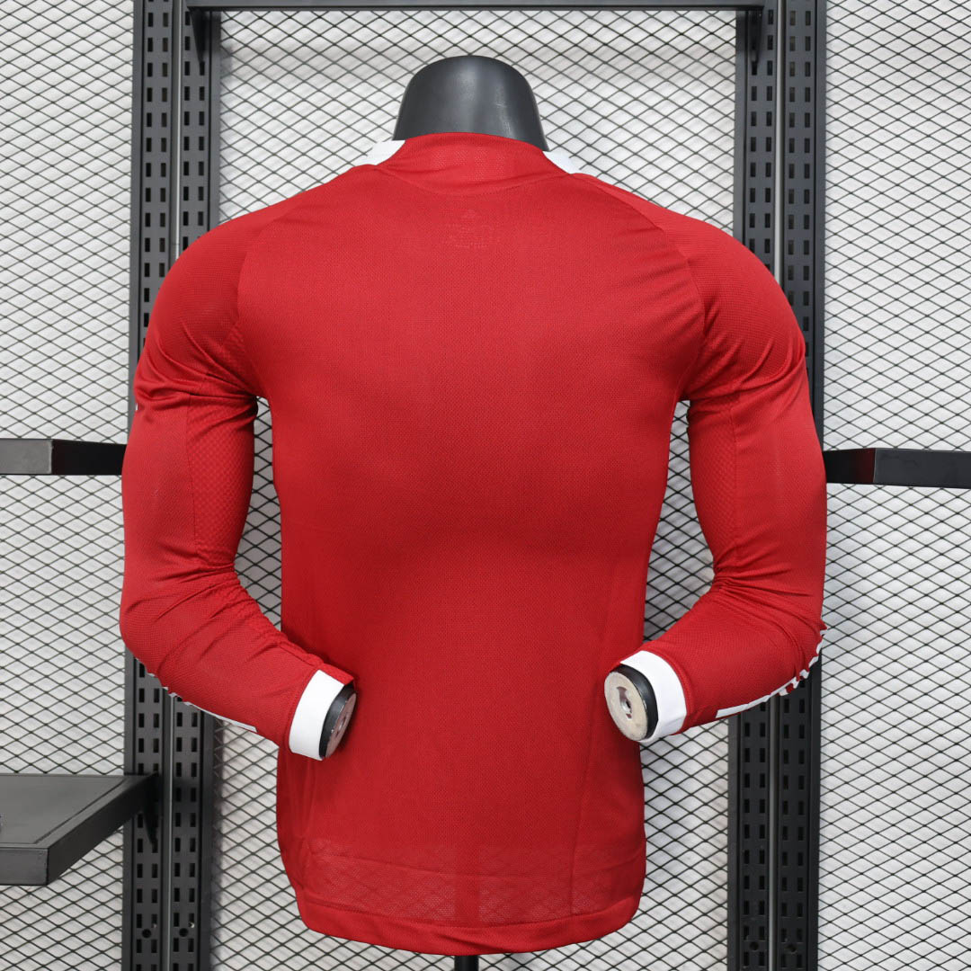 2025/2026 Player Version Long Sleeve Liverpool Home Football Shirt 1:1 Thai Quality:football jersey mysite: unitedjerseyfootball 邓江浪:football