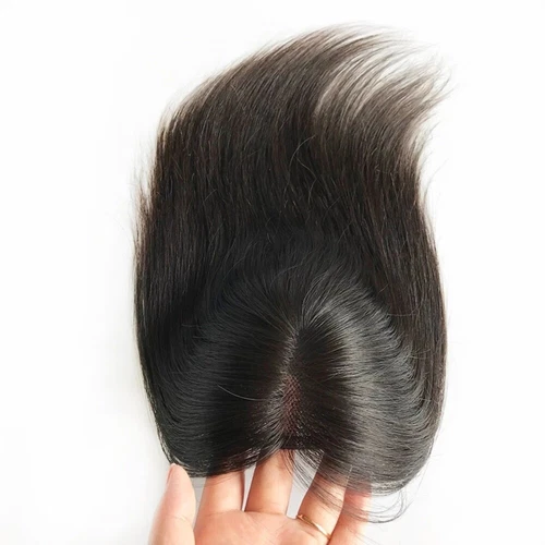 Hand Tied Swiss Lace Topper Clips in Virgin European Human Hair Piece for Women - Picture 4 of 12