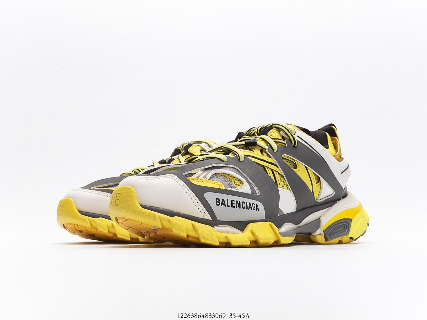 Balenciaga Track Trainer In Grey Yellow、mysite、Cacoeks