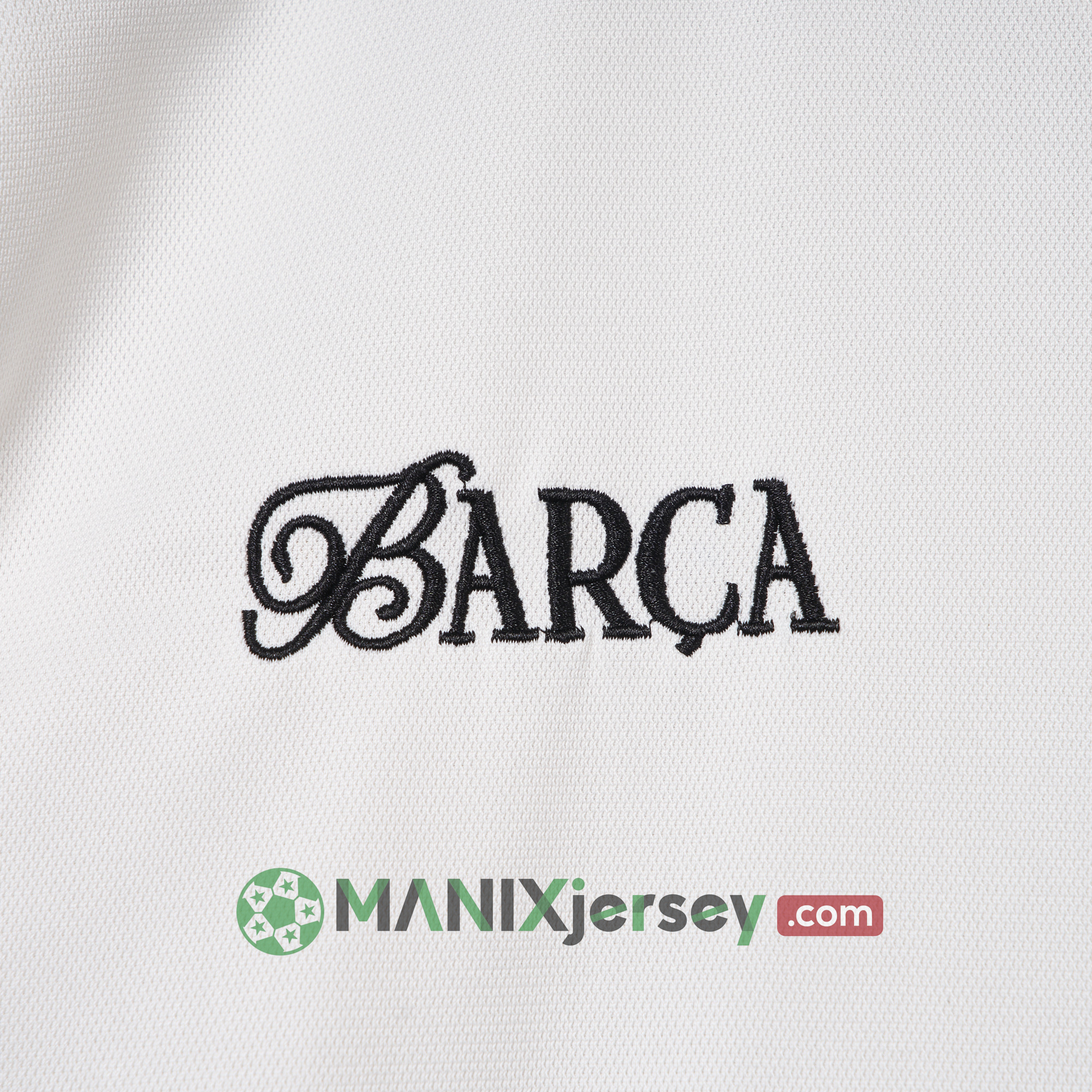 ManixJersey.com | Barcelona 24-25 Yamal Anniversary White Jersey - Fans Version -Customize Name, Number and Patch | Worldwide Shipping
