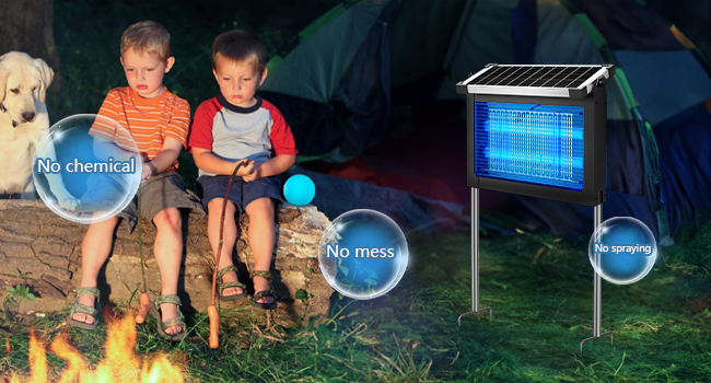 Solar Bug Zapper 4200V Mosquito Zapper 4 in 1 Cordless & Rechargeable Bug Zapper Outdoor
