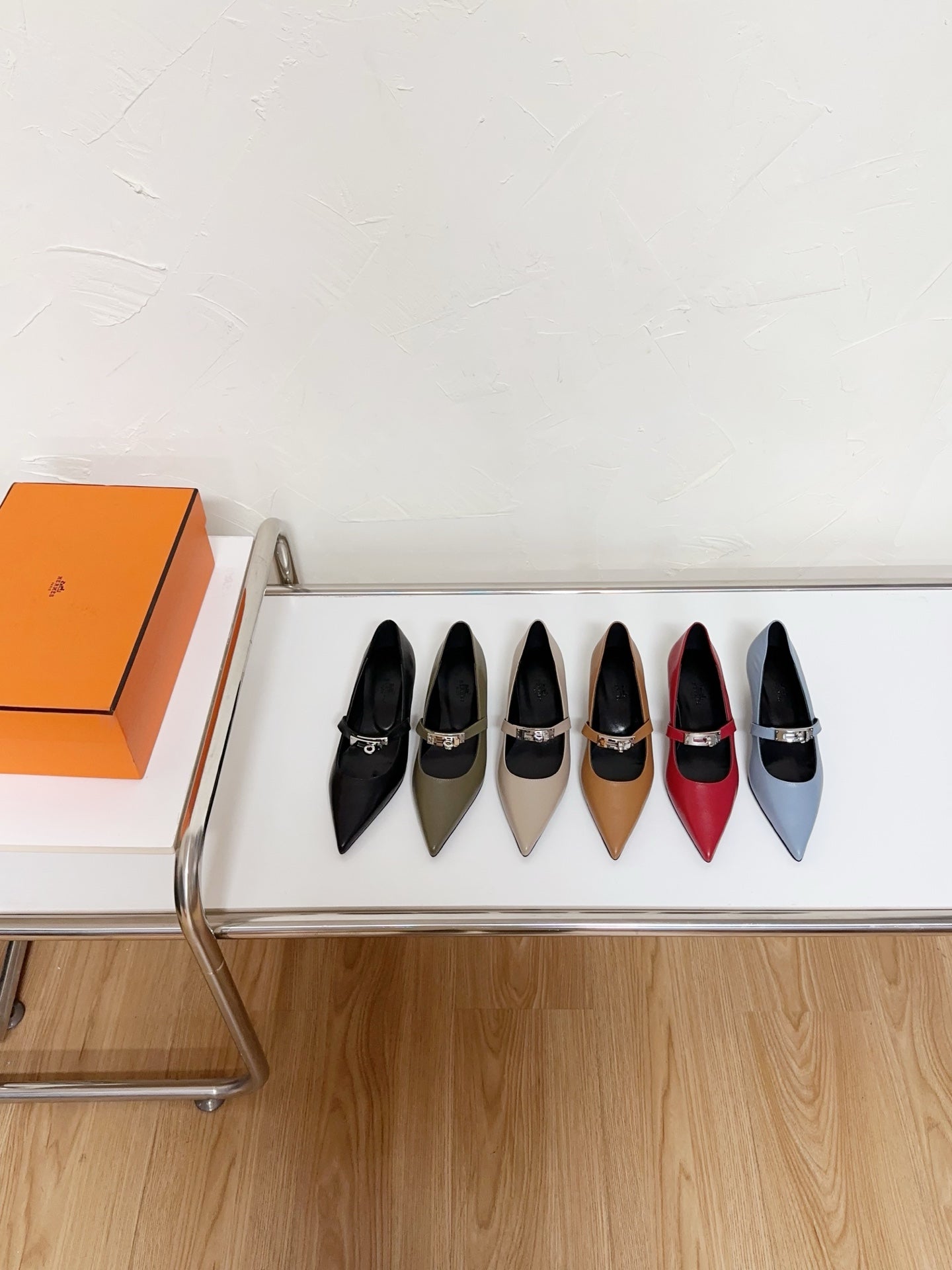 KIARA FLAT PUMP IN ARMY GREEN CALFSKIN、mysite、Cacoeks