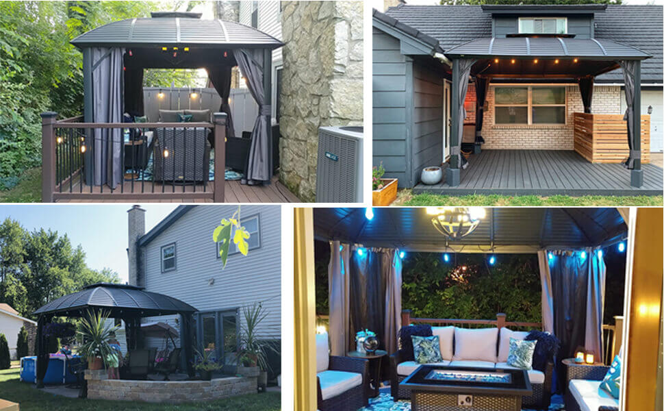 Domi Outdoor Living 10' x 12' Arc Hardtop Gazebo