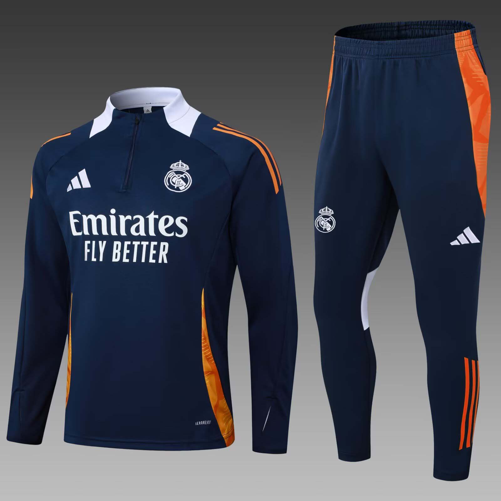 2025/2026 Real Madrid Half-Pull Training Suit Royal blue Football Shirt 1:1 Thai Quality Set:football jersey mysite: unitedjerseyfootball 邓江浪:football