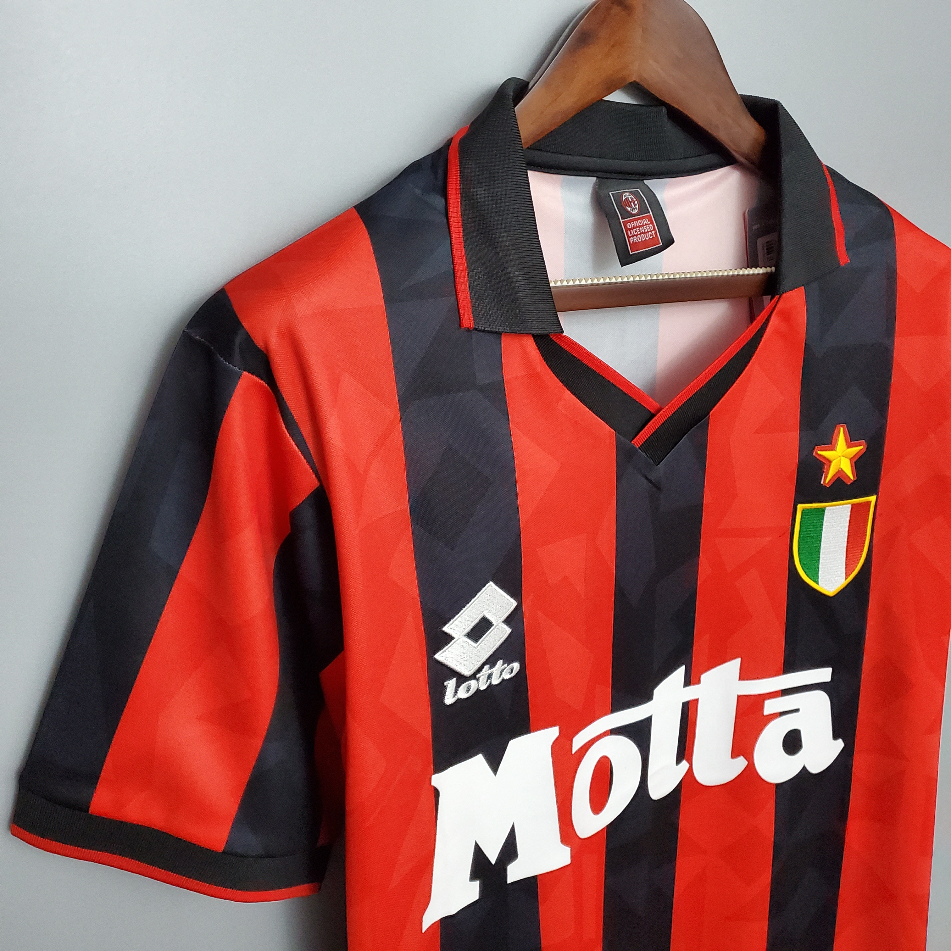 JerseysGala.com | Retro AC Milan 93-94 Home Stadium Jersey -Customize Name, Number and Patch | Worldwide Shipping