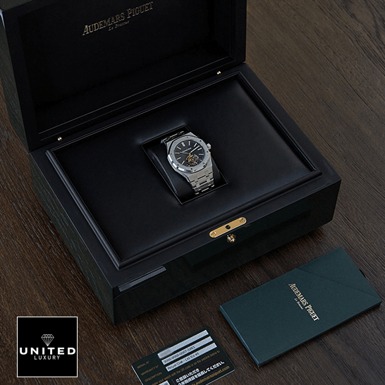 Royal Oak Tourbillon Black Replica Audemars Piguet Royal Oak Tourbillion Extra Thin Replica in the ap box
