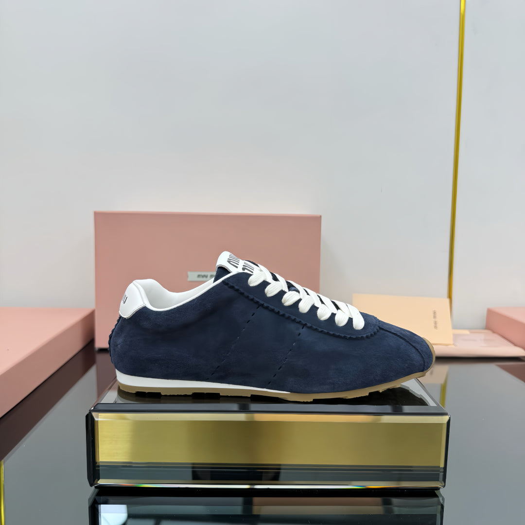 PLUME NAPPA SNEAKERS IN NAVY BLUE SUEDE、mysite、Cacoeks