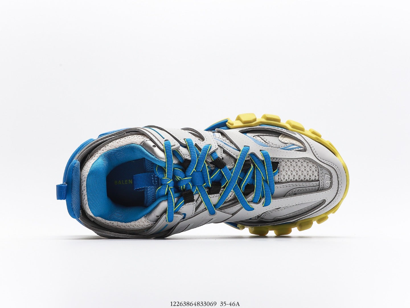 Balenciaga Track Trainer In Grey Blue Yellow、mysite、Cacoeks