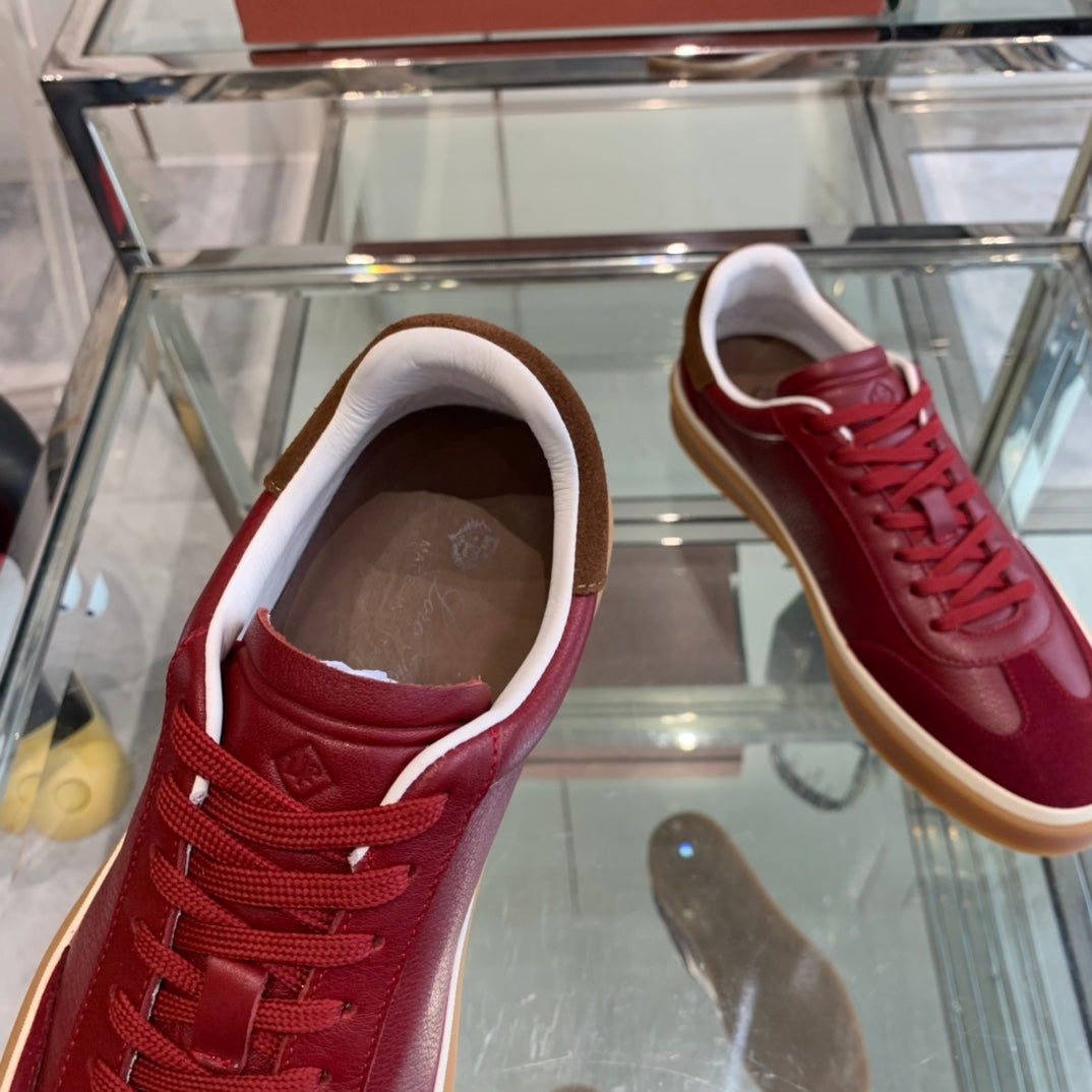 LP TENNIS WALK SNEAKERS CHERRY CALFSKIN、mysite、Cacoeks