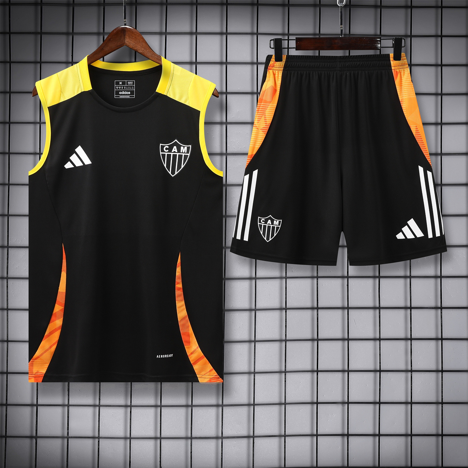 UltraTrikot-Atletico Mineiro 25-26 Vest Training Set - Black Vest With Black Shorts