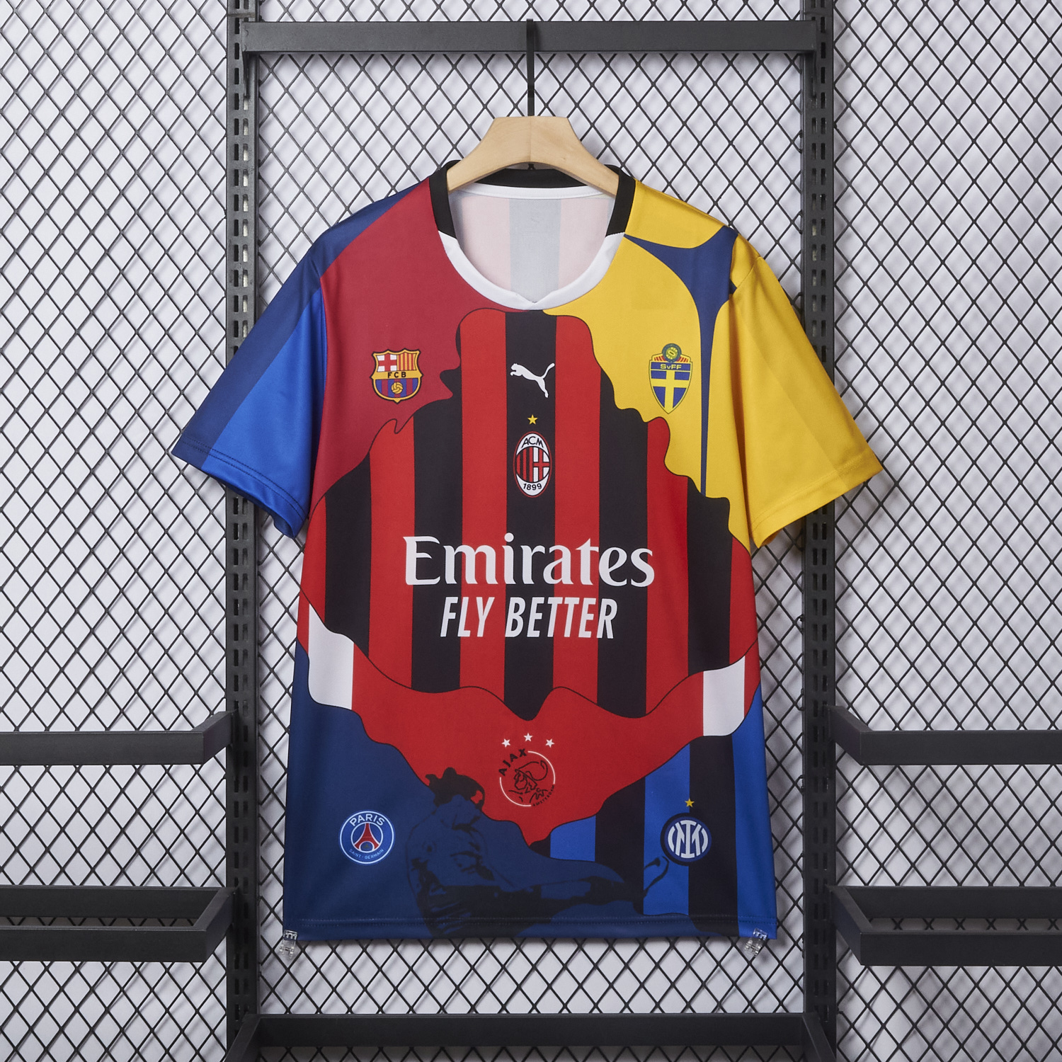 UltraTrikot-Zlatan Ibrahimović Career Commemorative Jersey - Fans Version - AC Milan Inter Milan Barcelona Ajax Paris Saint-Germain PSG Sweden