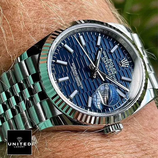 Rolex Datejust 126234 "Blue Dial Jubilee" Luxury Clone Quality rolex 126234 blue motif replica