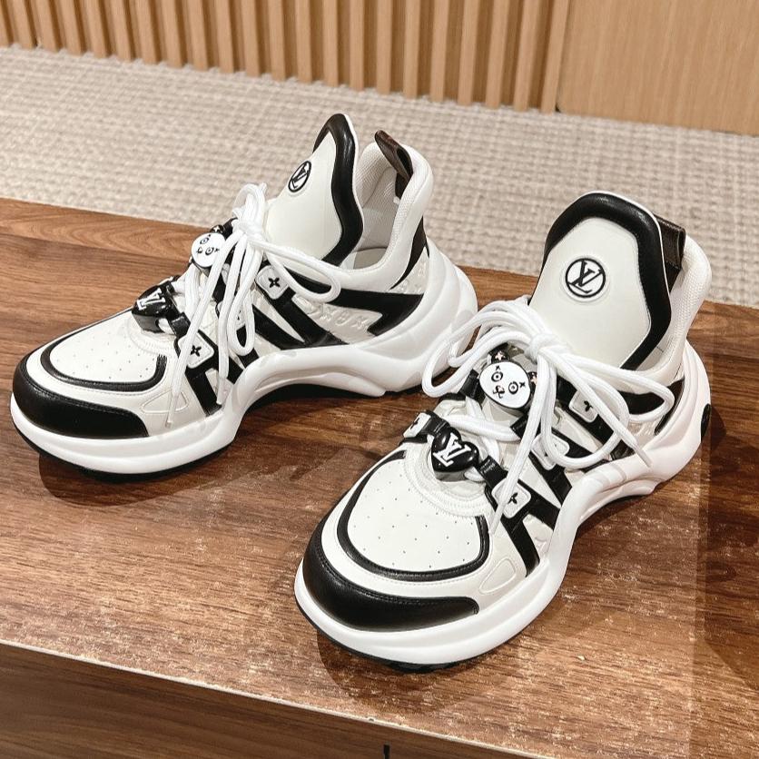 LV ARCHLIGHT SNEAKER IN WHITE MIX BLACK EMBOSSED CALFSKIN 101058、mysite、Cacoeks