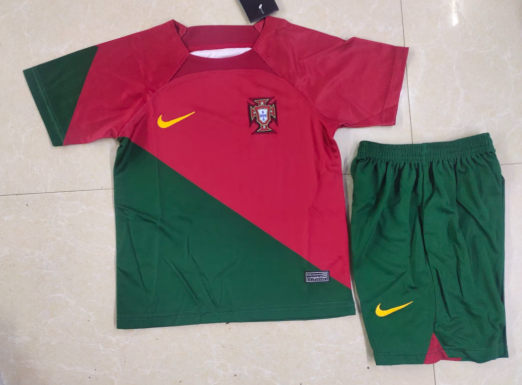 22/23 Portugal Home Football Shirt Kids Size Suit-mysite Custom Football Kit- Nextkits