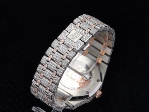 Audemars Piguet Royal Oak Selfwinding 15400SR.OO.1220SR.01 Iced Out Replica-fasswatch