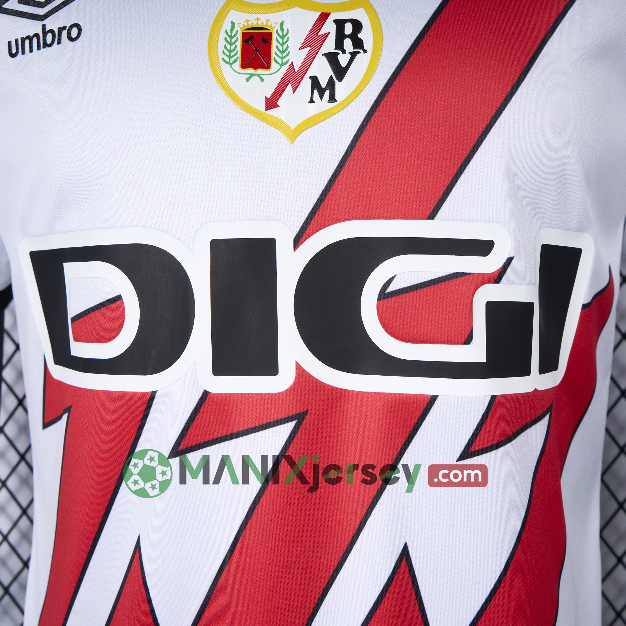 ManixJersey.com | Rayo Vallecano 24-25 Home Jersey - Player Version -Customize Name, Number and Patch | Worldwide Shipping