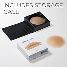 Includes Storage Case for Travel with Nippies Nipple Covers