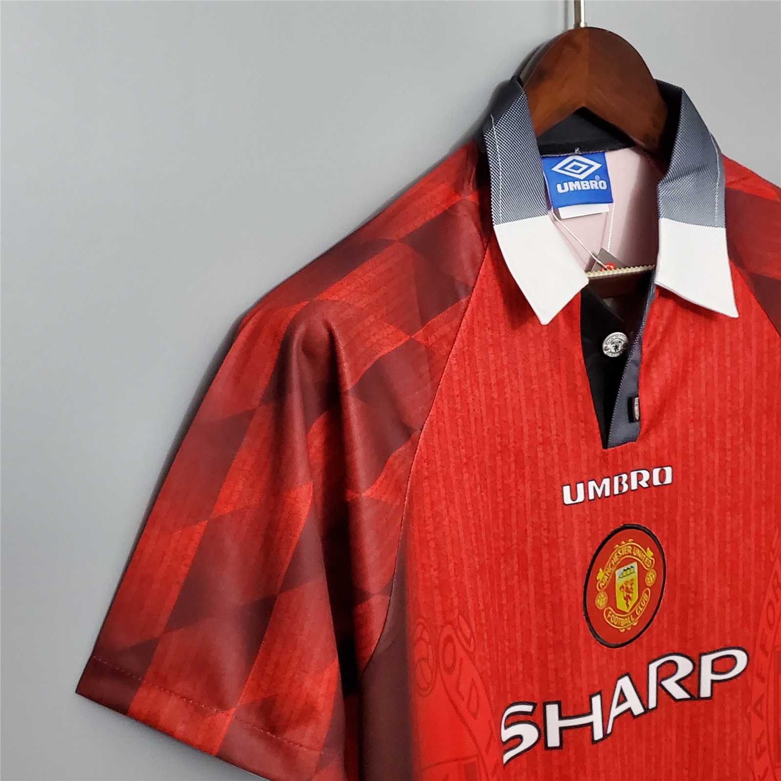 ManixJersey.com | Retro Manchester United 96-97 Home Jersey -Customize Name, Number and Patch | Worldwide Shipping