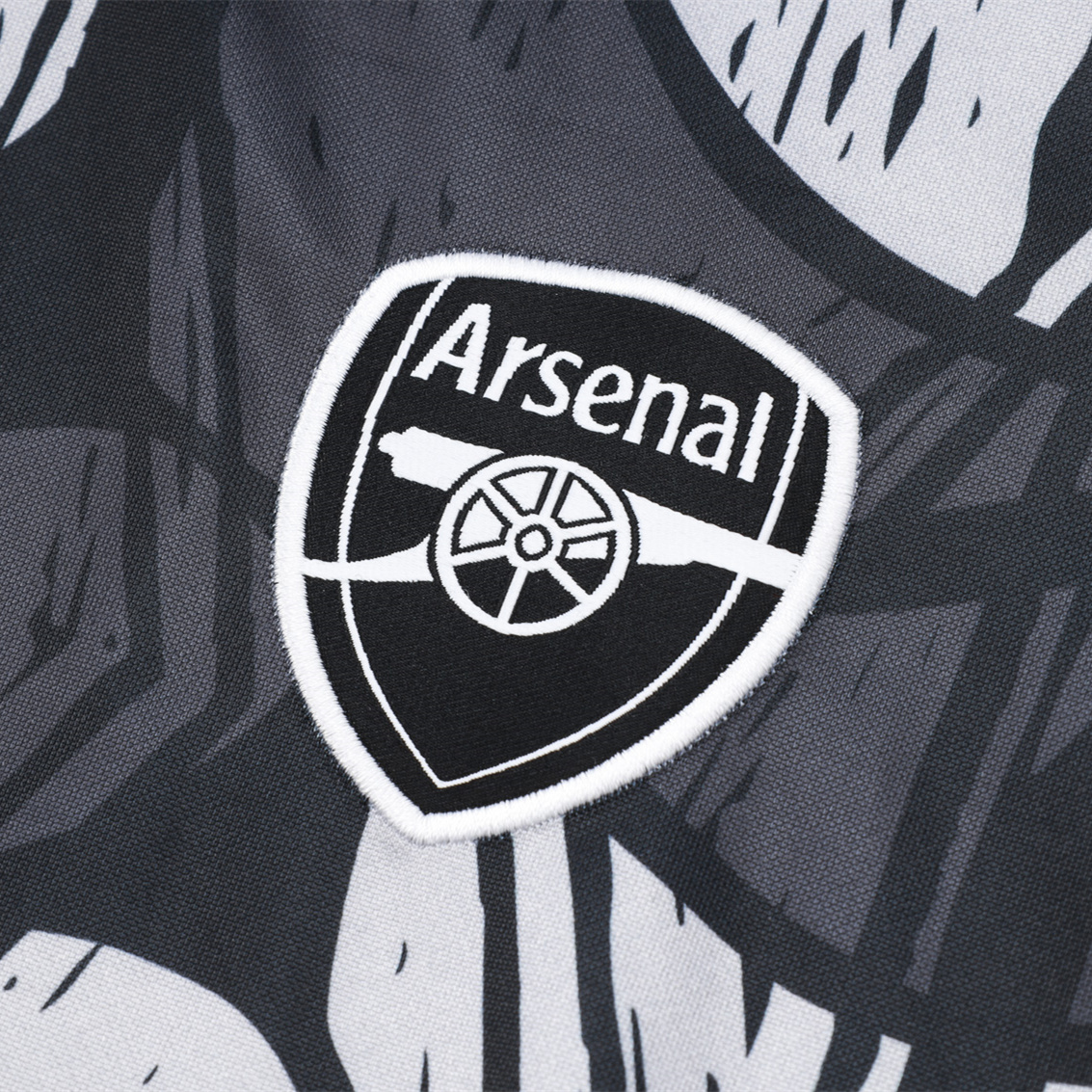 ManixJersey.com | Arsenal 24-25 Black Grey Windbreaker Jacket -Customize Name, Number and Patch | Worldwide Shipping