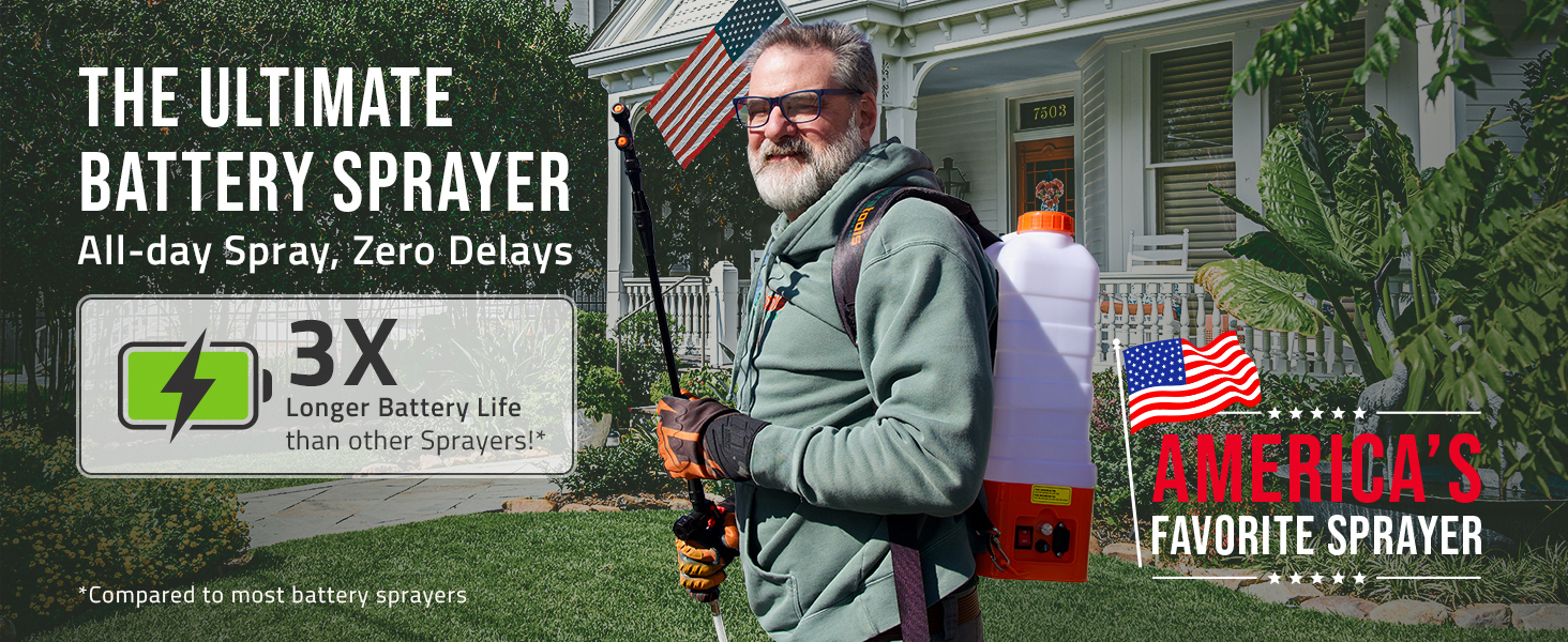 Battery operated sprayer