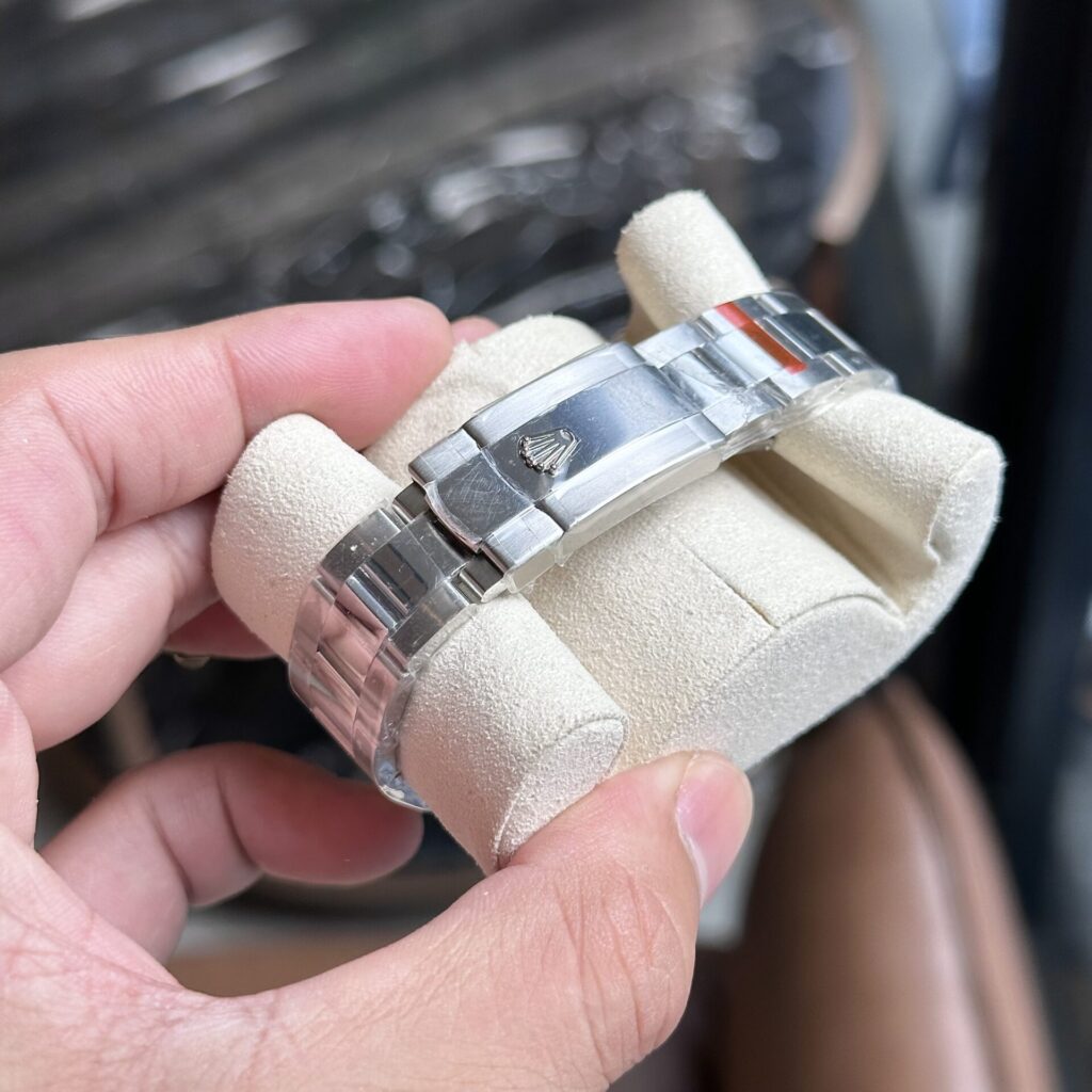 Đồng Hồ Rolex Nữ DateJust Replica Mặt Số Cây Lá Màu Xanh Dương 31mm (2)