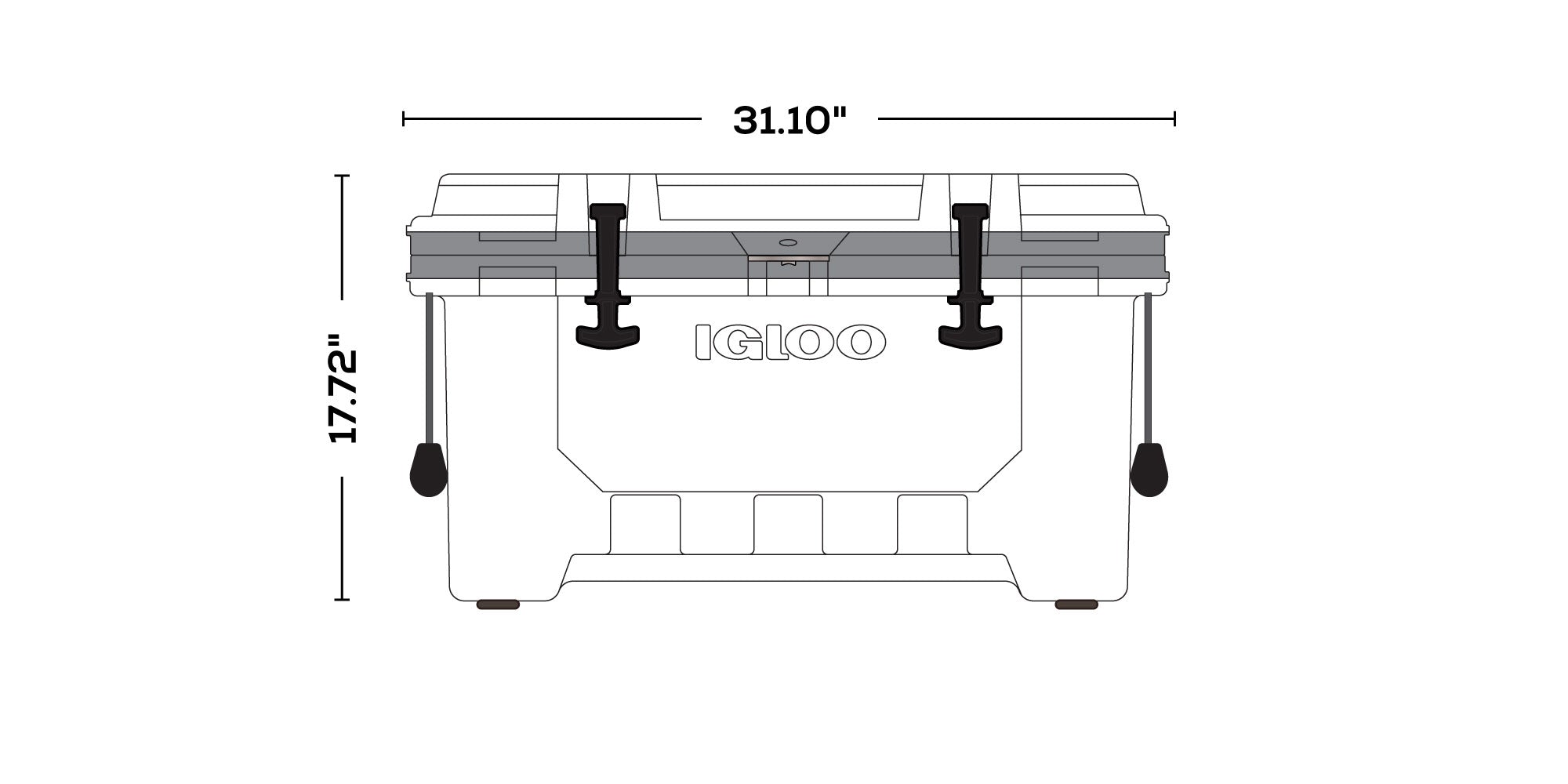 IMX 70 Qt Cooler dimensions
