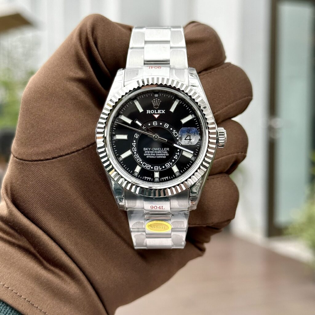 Đồng Hồ Rolex Sky-Dweller Sliver Replica 11 N Factory 41mm (4)