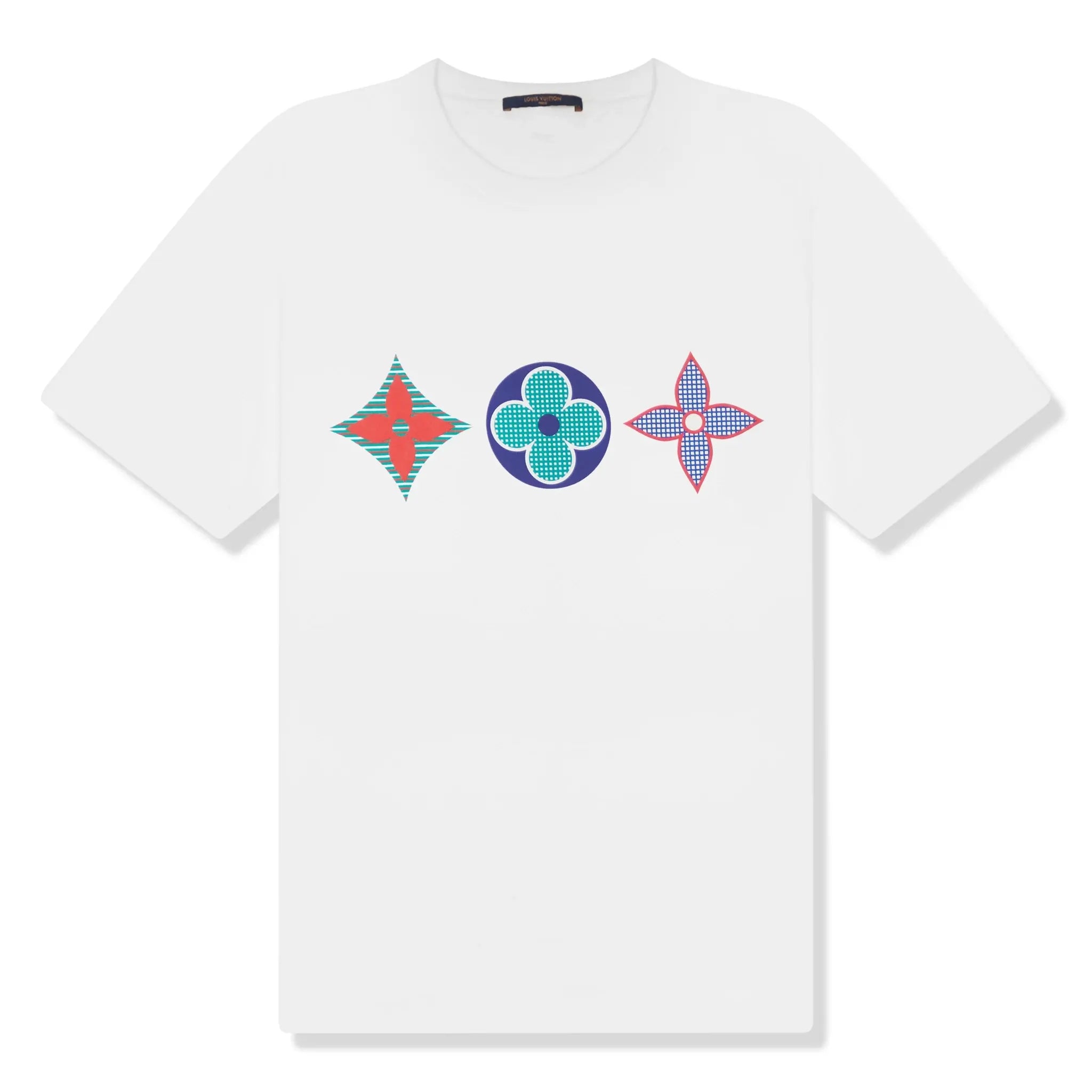 Preloved - Louis Vuitton Monogram Printed Multi White T Shirt、mysite、Cacoeks