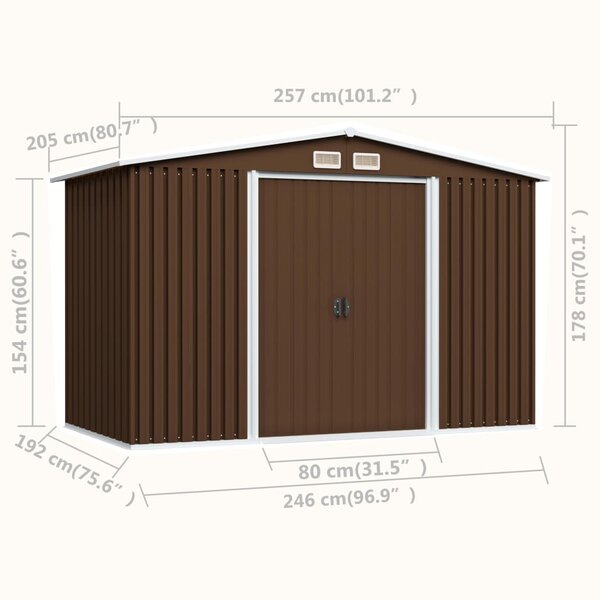 Disckinson 8.4 ft. W x 7.6 ft. D Metal Corner Tool Shed