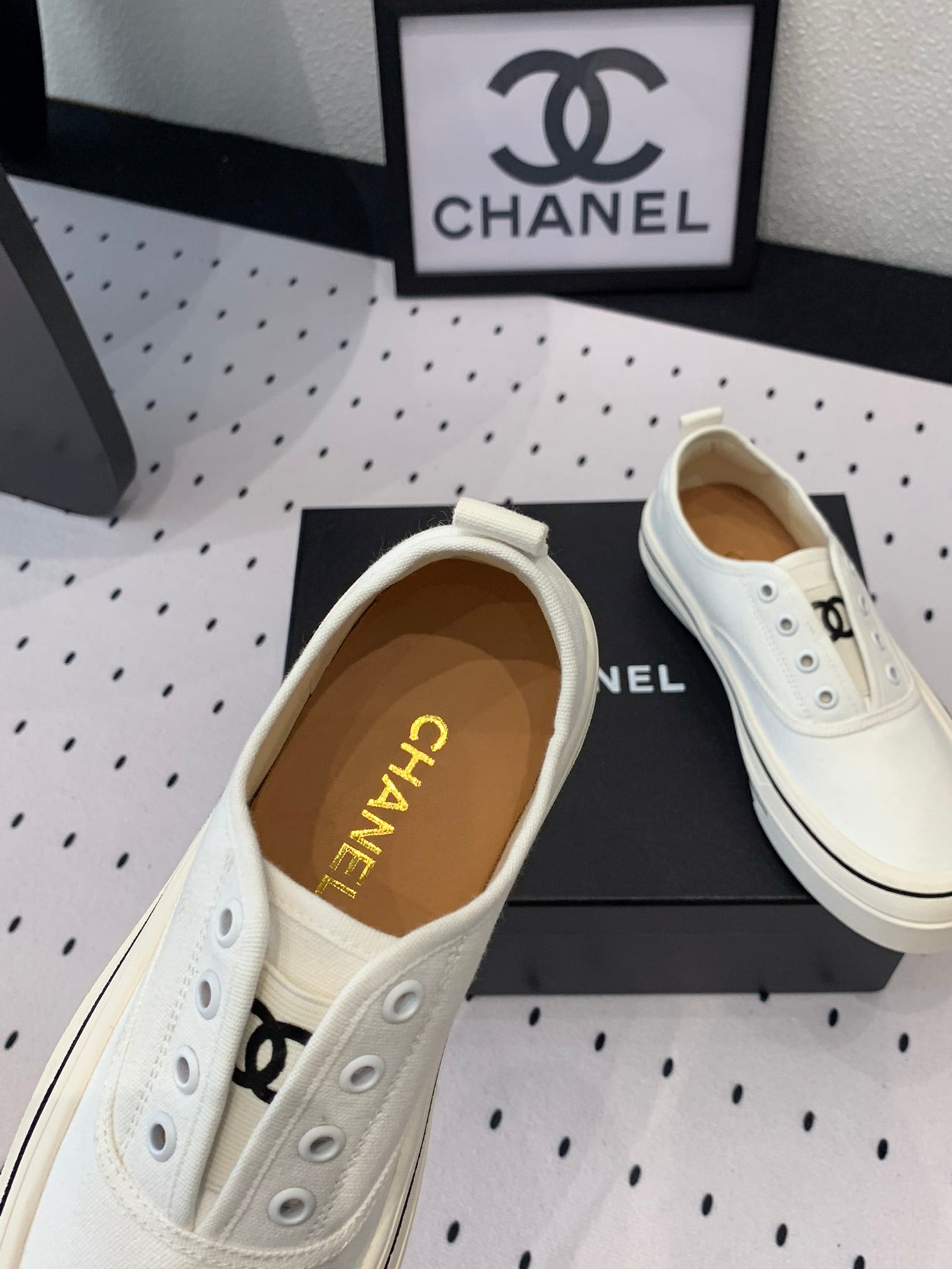 LACELESS SNEAKERS PLATFORM IN WHITE CANVAS、mysite、Cacoeks