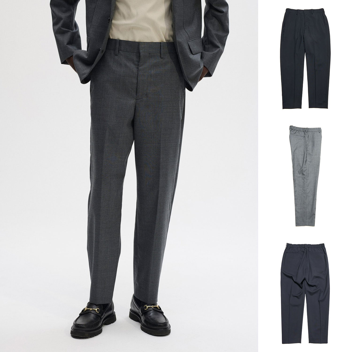 SOPHNET. 25S/S SUMMER MERINO WOOL TAPERED EASY SLACKS  SOPH-250016 