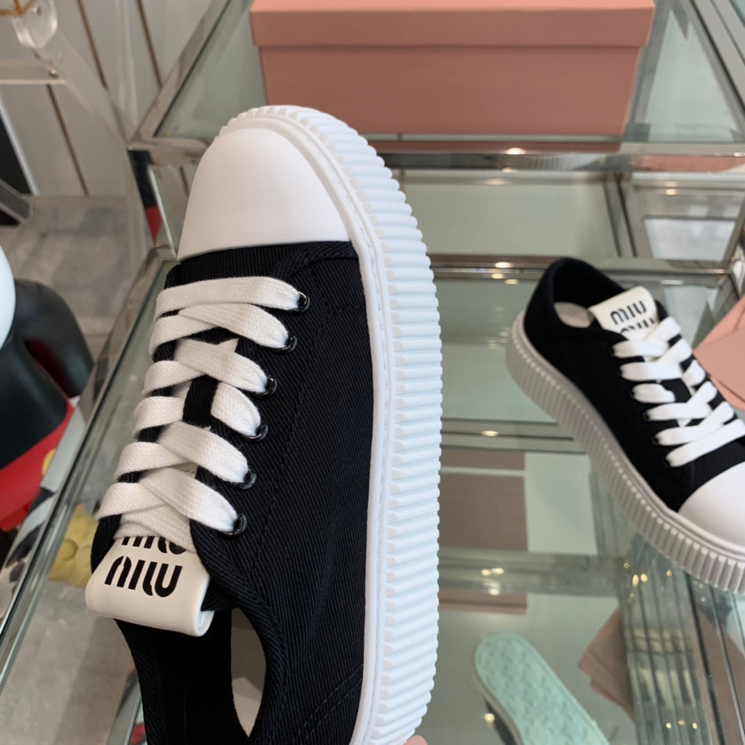Sneakers High Sole Black And White Canvas、mysite、Cacoeks