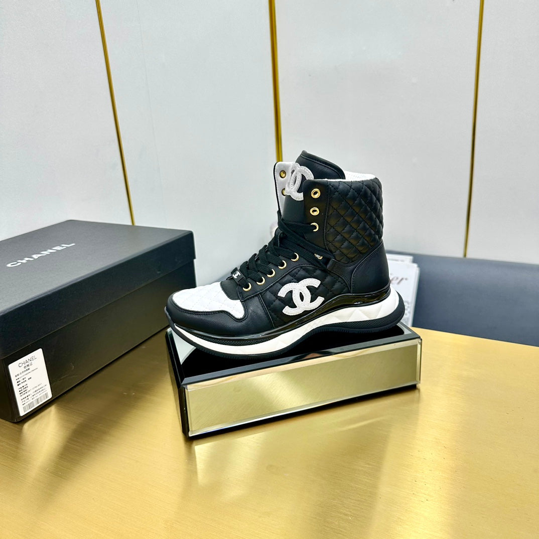 ATHLETIC SHOES IN BLACK CALFSKIN、mysite、Cacoeks