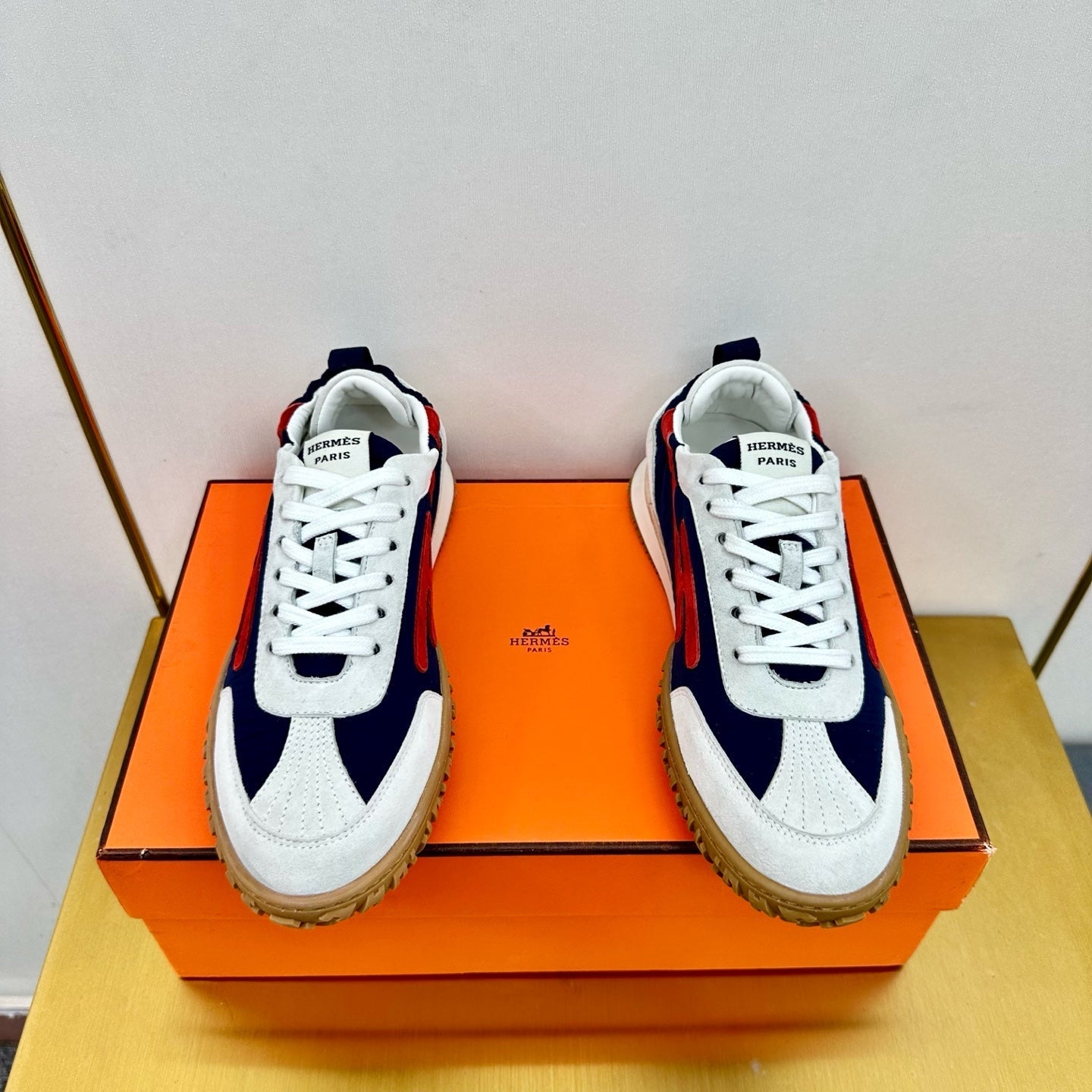 JET SNEAKER IN WHITE MIX NAVY BLUE SUEDE、mysite、Cacoeks