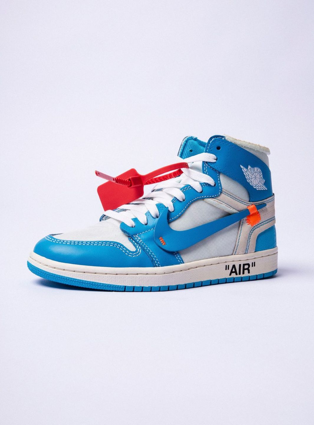 Air Jordan 1 Retro High Off-White University Blue、JORDAN、Cacoeks