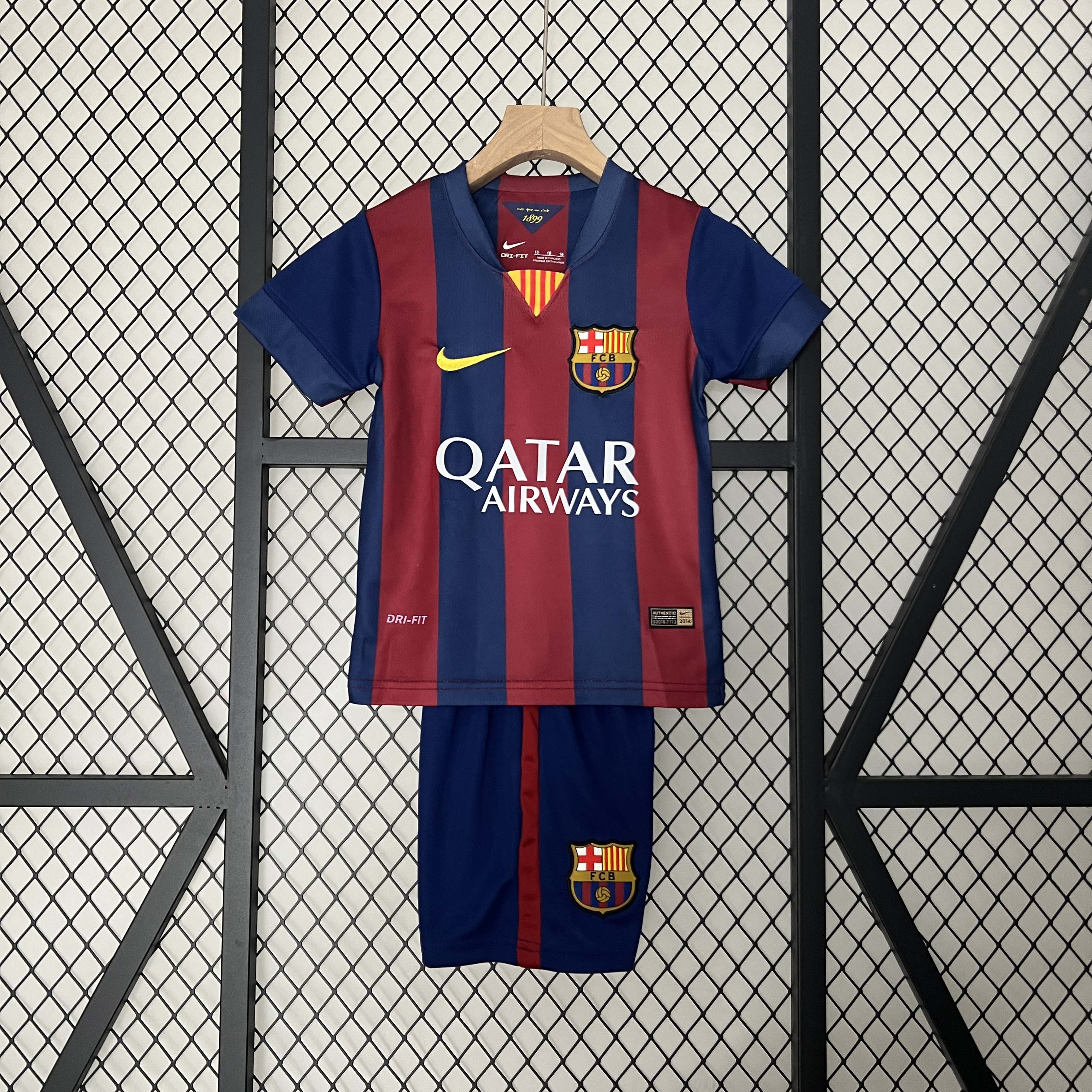 2014/2015 Retro Barcelona Home Football Shirt 1:1 Thai Quality Kids Size:football jersey mysite: unitedjerseyfootball 邓江浪:football