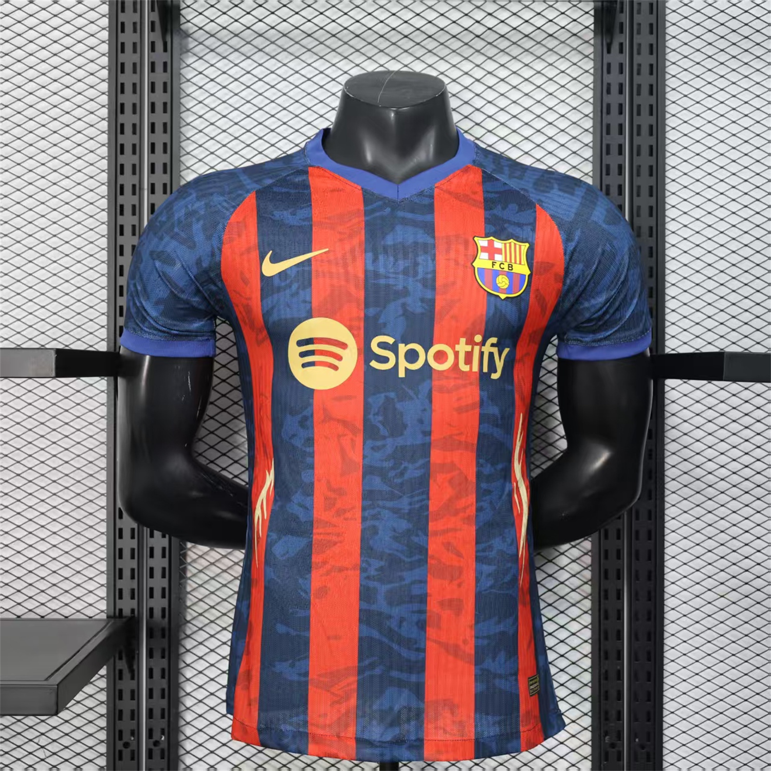 UltraTrikot-Barcelona 25-26 Yellow Spotify Logo Red & Blue Lines Special Jersey - Player Version