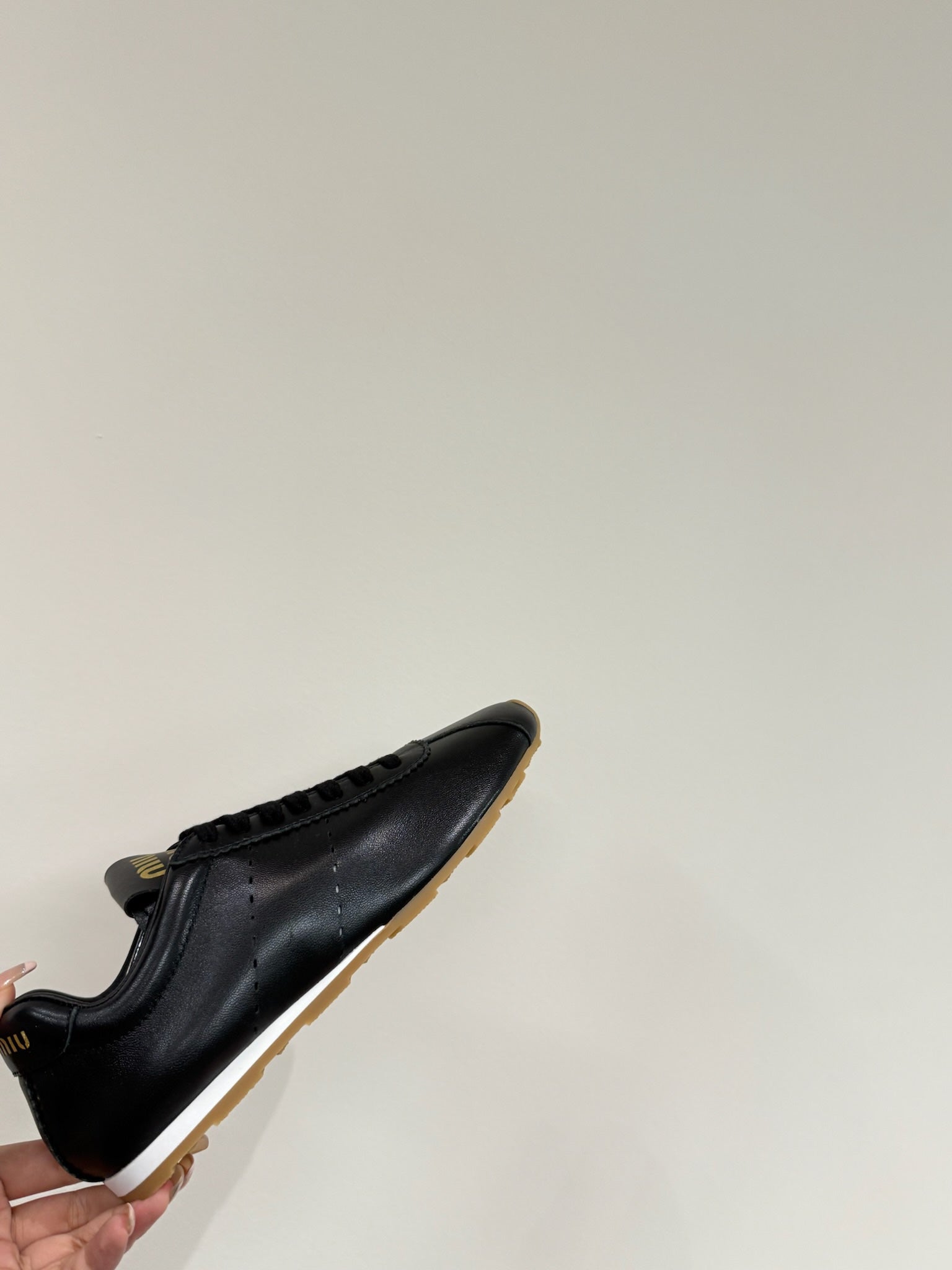 PLUME NAPPA SNEAKERS IN BLACK LAMBSKIN、mysite、Cacoeks