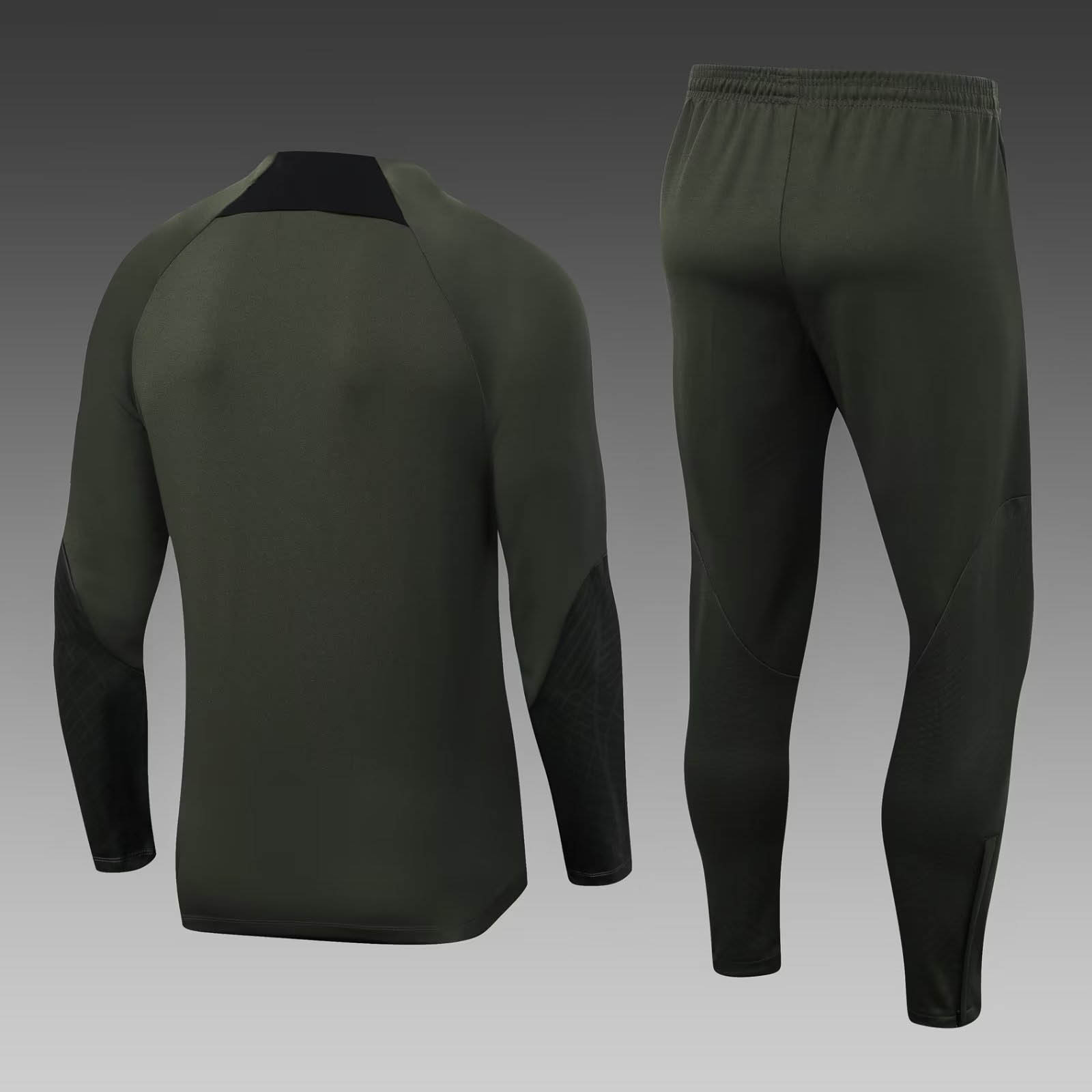 2023/2024 Barcelona Half-Pull Training Suit Army Green Jersey Set:football jersey mysite: unitedjerseyfootball 邓江浪:football