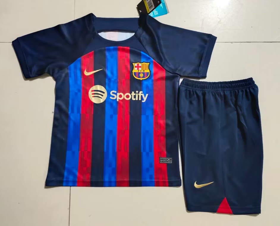 22/23 Barcelona Home Football Shirt Kids Size Suit-mysite Custom Football Kit- Nextkits