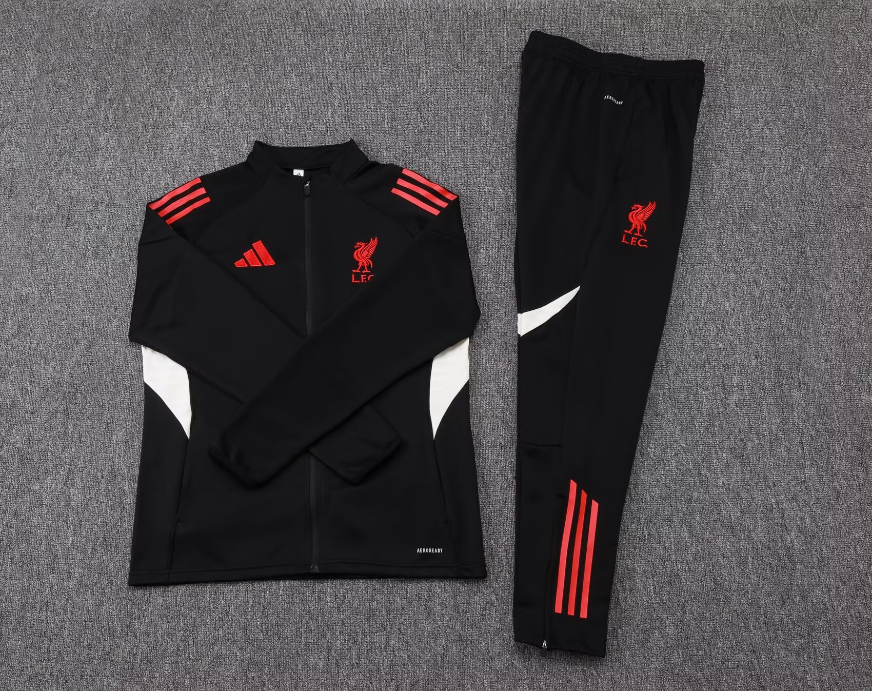 2025/2026 Liverpool Long Zipped Jacket Black Jersey 1:1 Thai Quality Set:football jersey mysite: unitedjerseyfootball 邓江浪:football