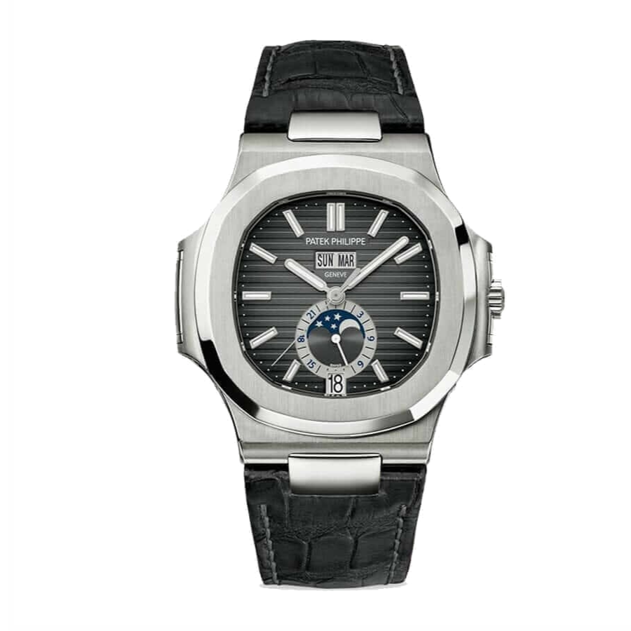 patek grey leather replica 3