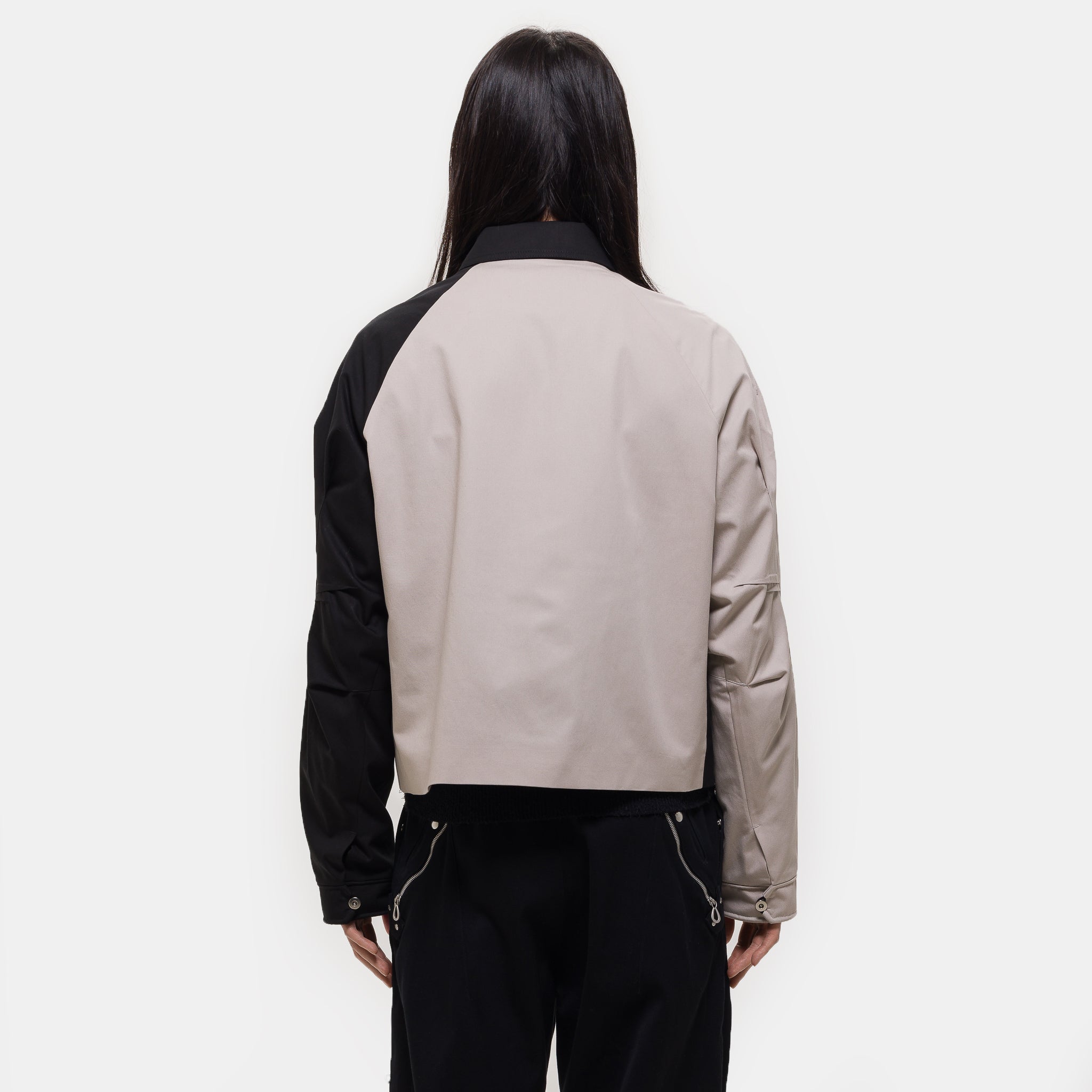 Alec K-Dart Blouson Jacket in Seedpearl/Black Sable
